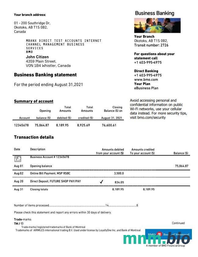 Canada American Express Air Miles złota karta kredytowa szablon w formacie excel pdf